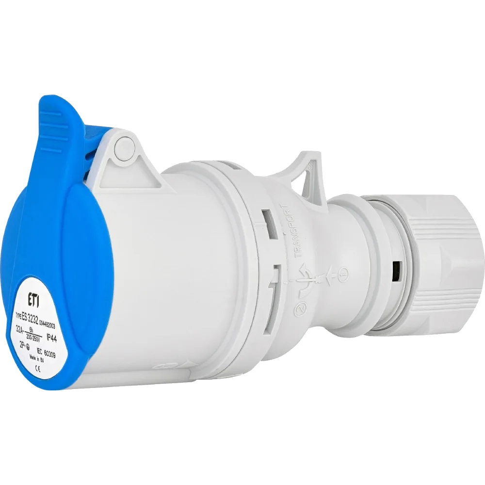 Розетка кабельна · ЕТІ ES-3232 IP44 32A 230V 2P+PE