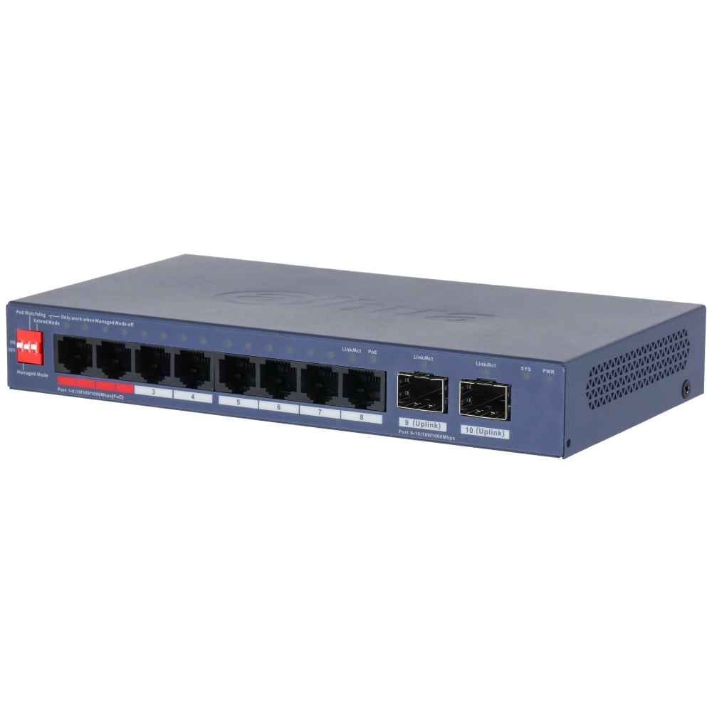 Комутатор 8 портів керований · Dahua DH-CS4210-8GT-110