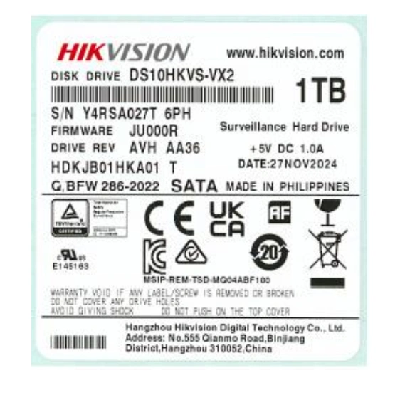 Жорсткий диск внутрішній · Hikvsion DS10HKVS-VX2