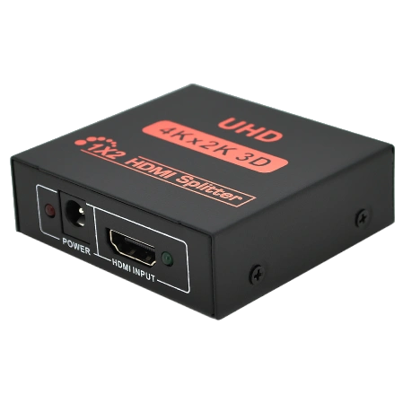 Активний HDMI сплітер · 1=>2 порта 4K, 2K DC5V/2A