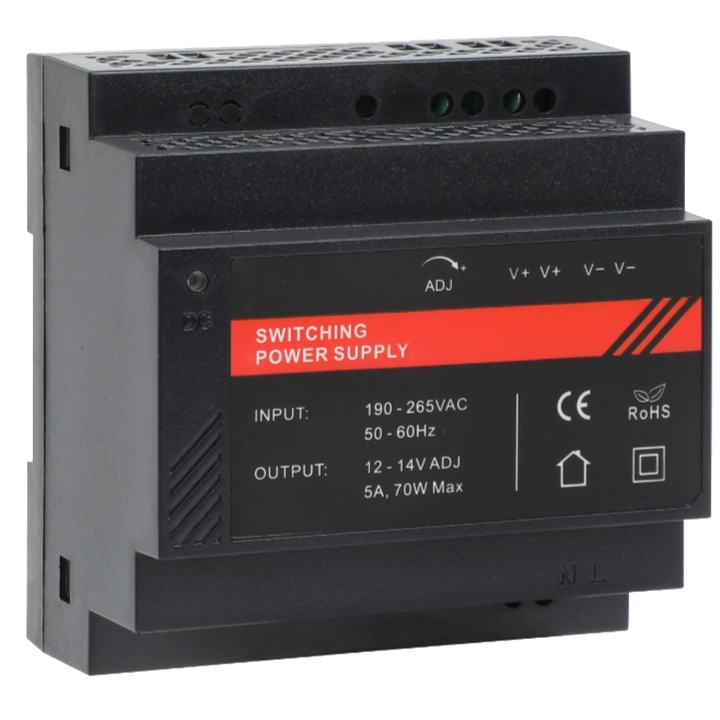 Блок живлення на DIN рейку · DR12060-02 12V/5A