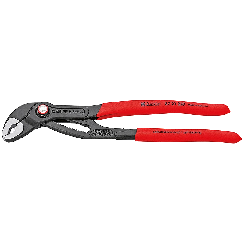 Cантехнічні кліщі · KNIPEX 87 21 250 QuickSet (з автоспуском)