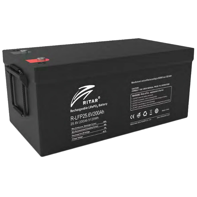 Літієва акумуляторна батарея · Ritar R-LFP25.6V200AH G1 з bluetooth