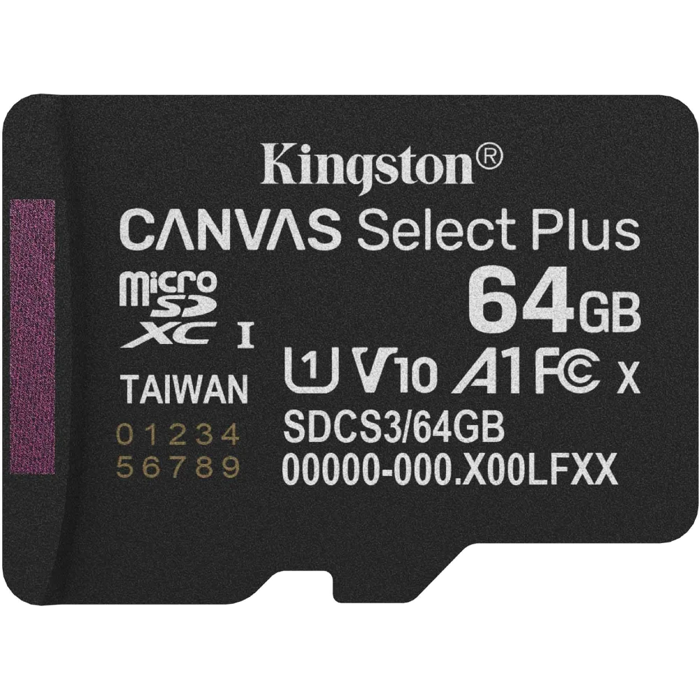 Карта пам'яті · Kingston microSD64GB C10 UHS-I A1 V10 R100MB/s