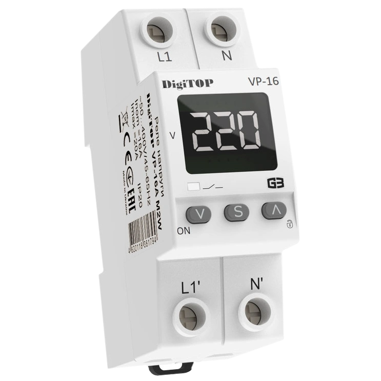 Реле напруги · DigiTOP VP-16A M2W