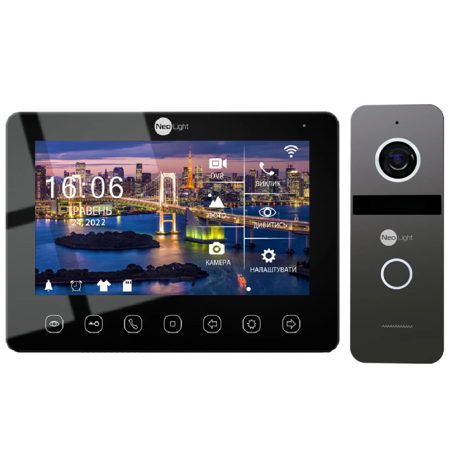 Комплект відеодомофону · NeoLight NeoKIT HD WF B/Graphite