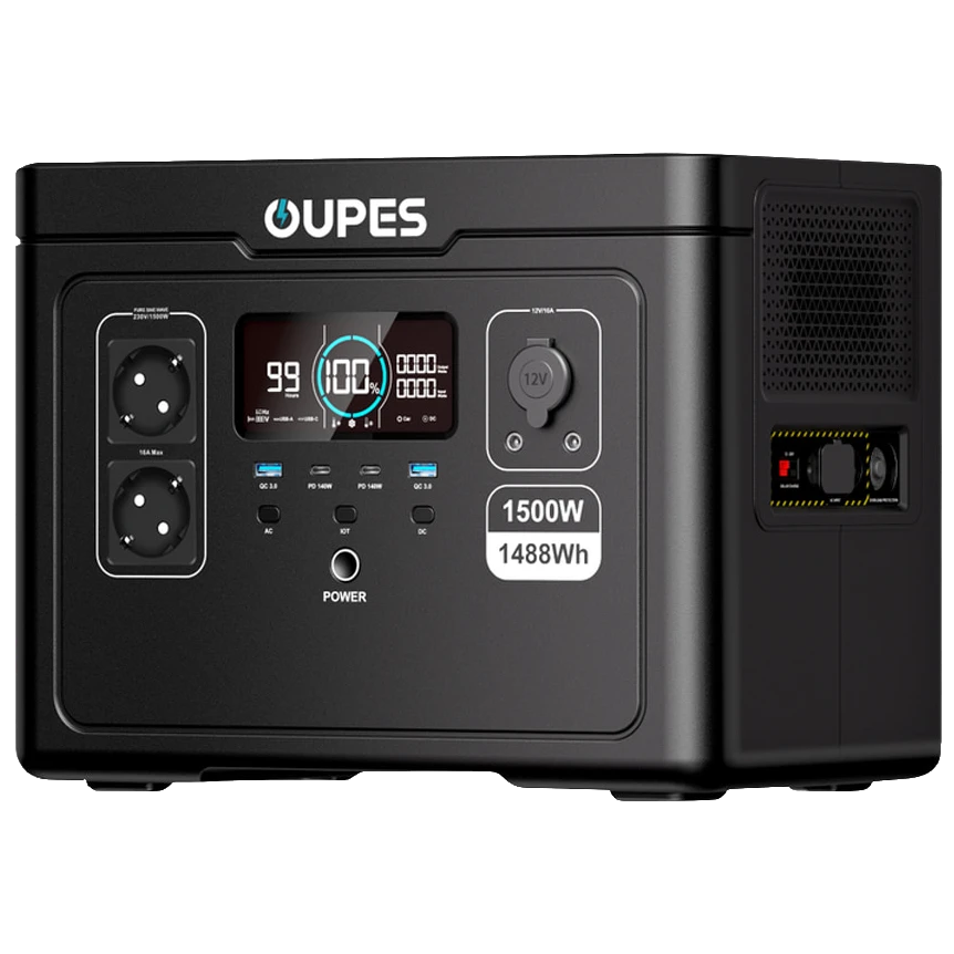 Портативна зарядна станція · OUPES S015 1500Вт LiFePO4 1488Вт•г