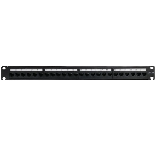 Патч-панель з організатором · UTP CAT5e 24 порта 1U 19"