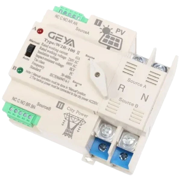 Перемикач · W2R-100 AC230V 2 I-II 100А 2п АВР