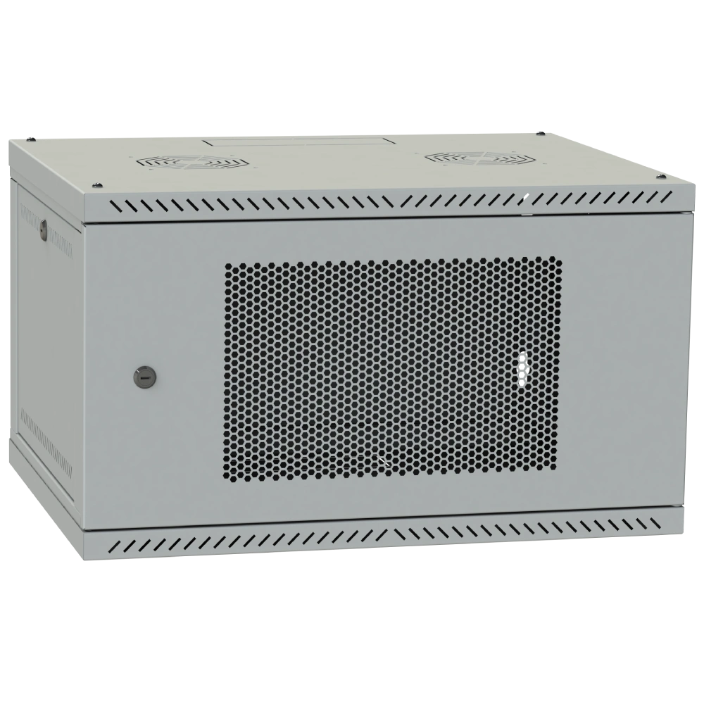 Шафа телекомунікаційна · IPCOM 4U 600x600 двері перфорація (сіра)