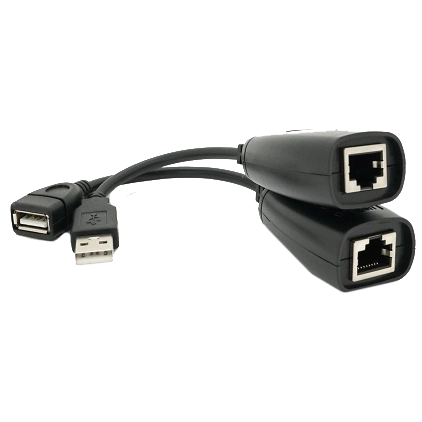 Подовжувач USB 2.0 сигналу F/UTP · RJ-45 to AM + RJ-45 50 м