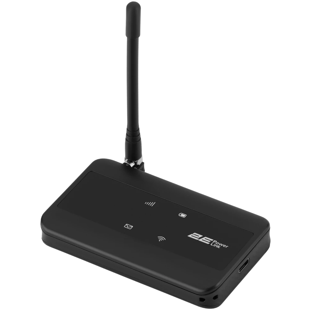 Мобільний маршрутизатор · 2E PowerLink (MiFi-2) LTE Wi-Fi4 1xType-C 1xCRC9 2100мА•год