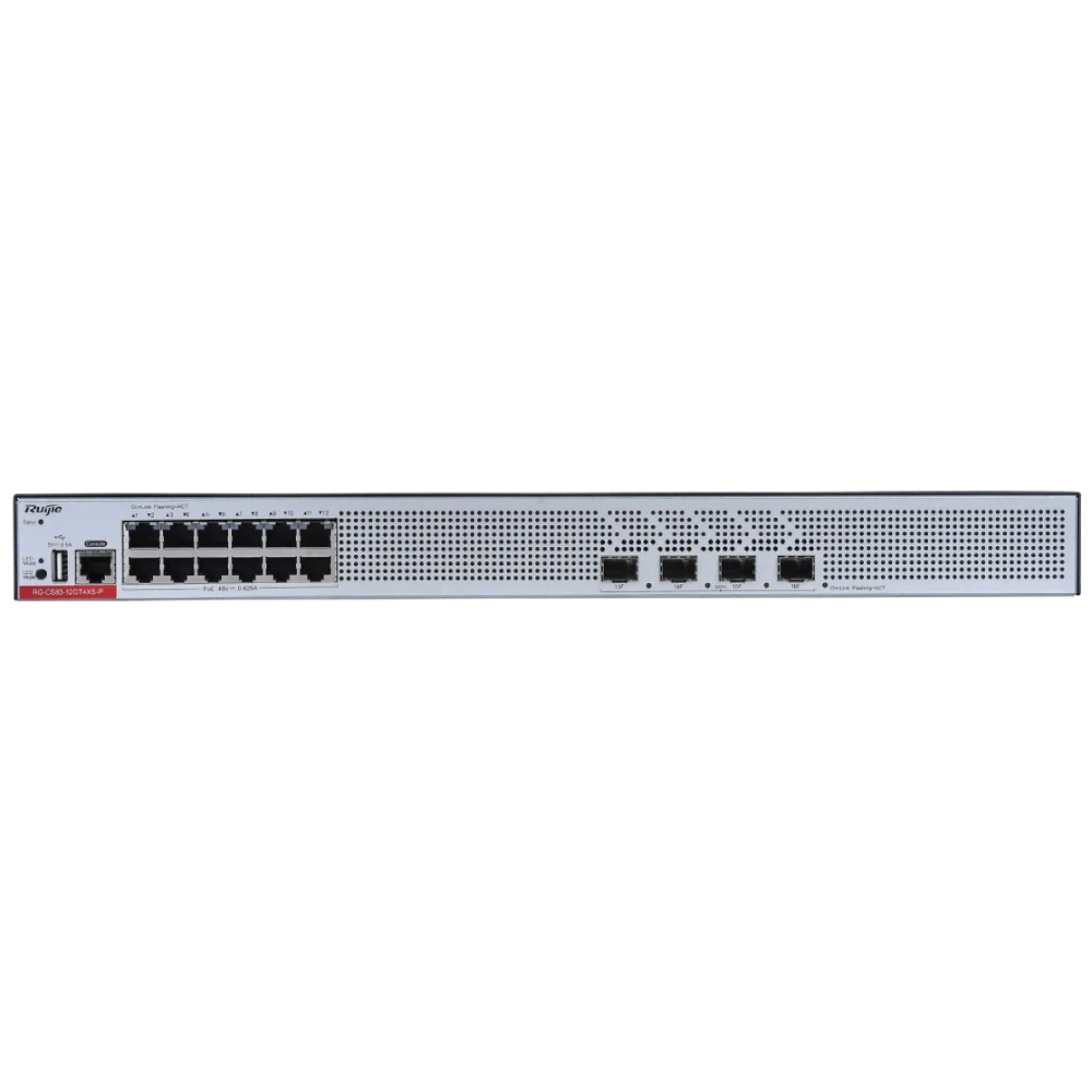 Комутатор 12 портів керований · Ruijie RG-CS83-12GT4XS-P L3 POE
