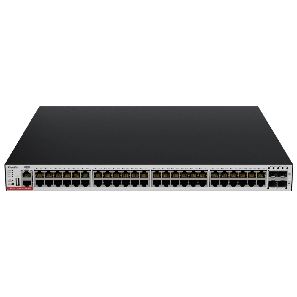 Комутатор 24 порти керований · Ruijie RG-CS83-48GT4XS-PD L3 POE