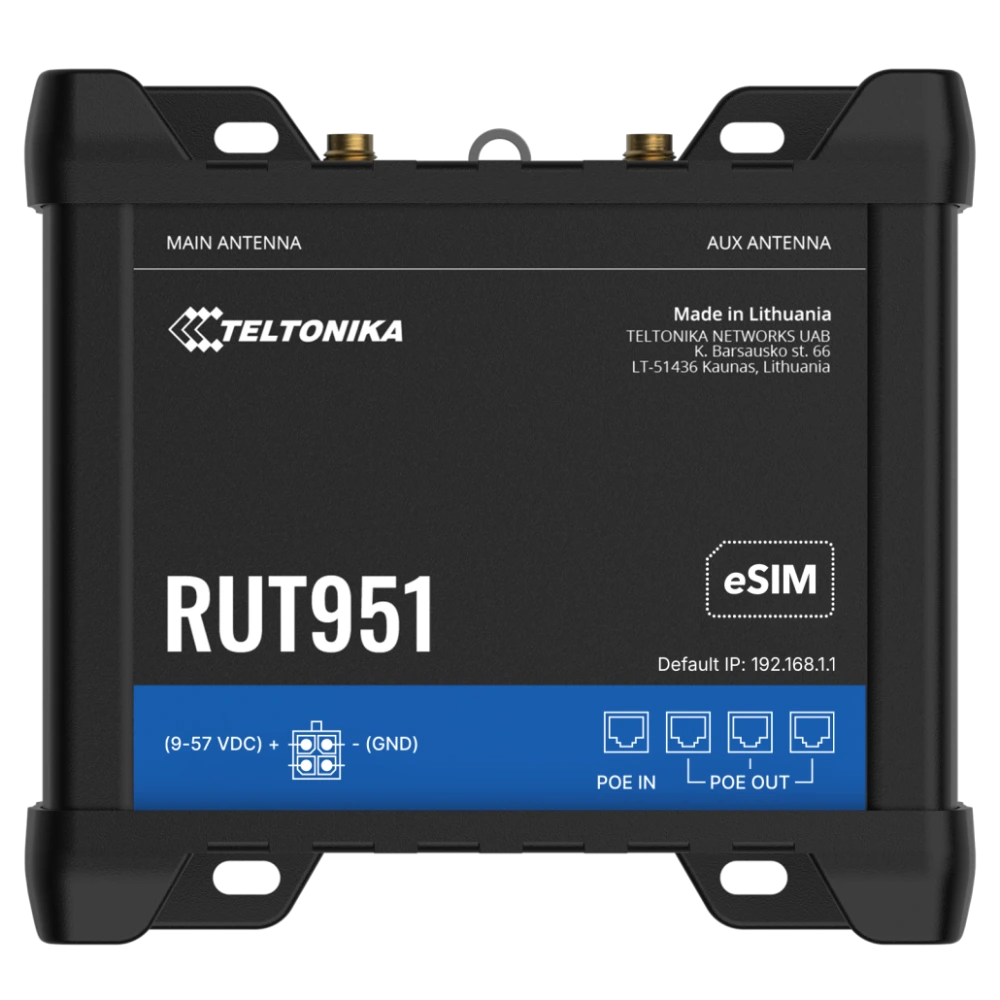 Маршрутизатор · Teltonika RUT951 POE+ (RUT951B10J00)