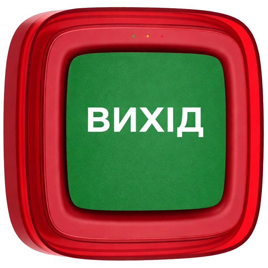 Cповіщувач · Ajax EN54 FireProtect (Sounder/VAD) red пожежний світлозвуковий "ВИХІД"