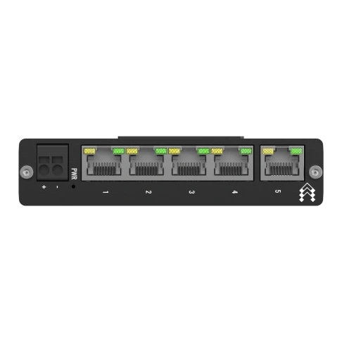 Комутатор 5 портів некерований · Teltonika TSW010 з монтажем на DIN-рейку