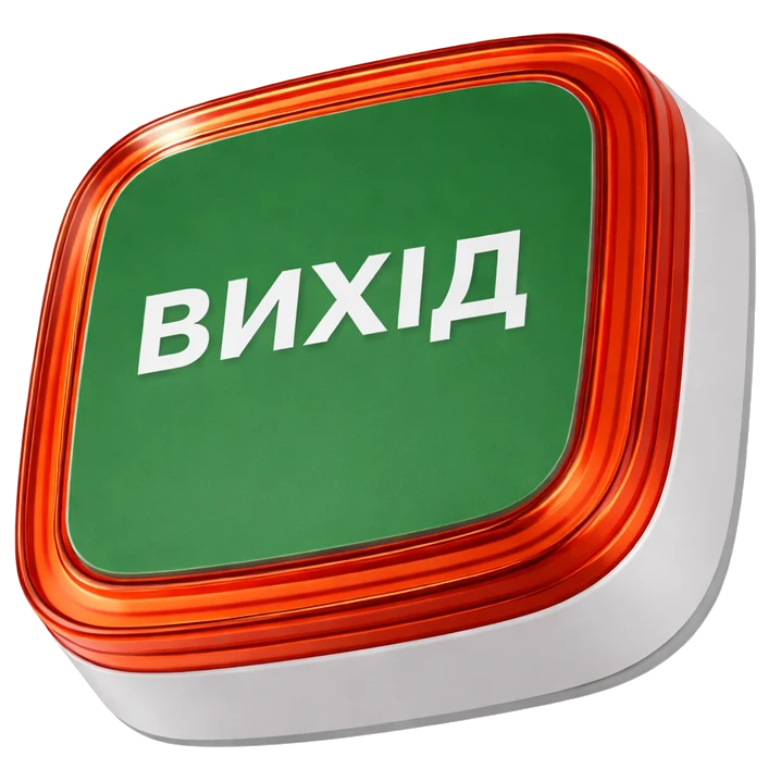Cповіщувач · Ajax EN54 FireProtect (VAD) white пожежний світловий "ВИХІД"