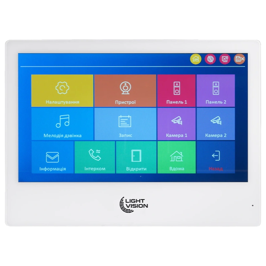 Відеодомофон · Light Vision SINGAPORE WiFi FHD WHITE (AI) 10"