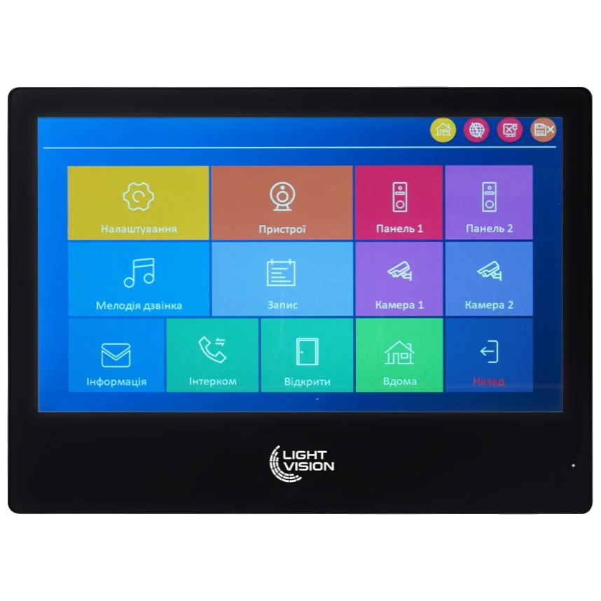 Відеодомофон · Light Vision SINGAPORE WiFi FHD BLACK (AI) 10"