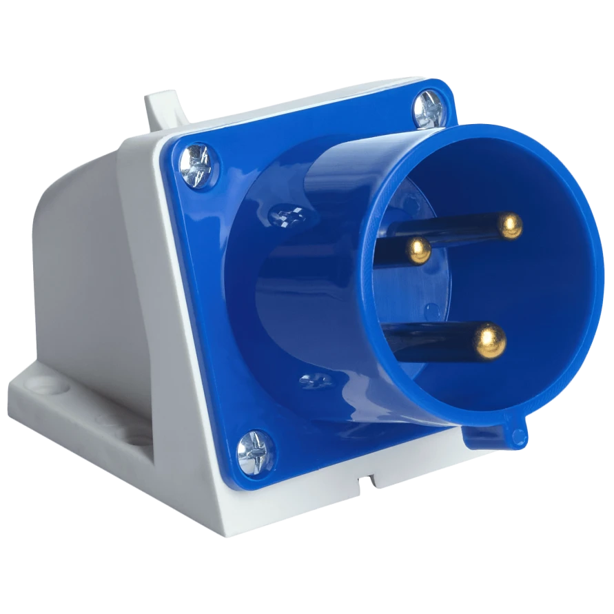 Розетка стаціонарна настінна · UEA 523 32А 220В 2Р+Е IP44