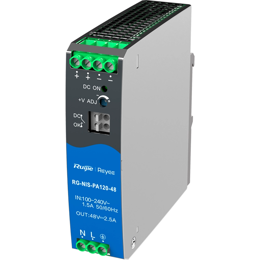 Джерело живлення AC/DC 120 Вт на DIN-рейку · Ruijie RG-NIS-PA120-48