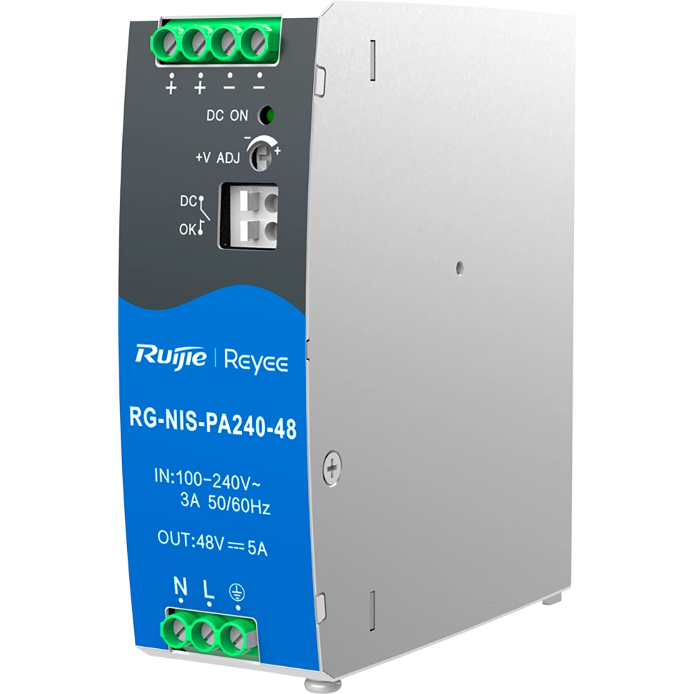 Джерело живлення AC/DC 240 Вт на DIN-рейку · Ruijie RG-NIS-PA240-48