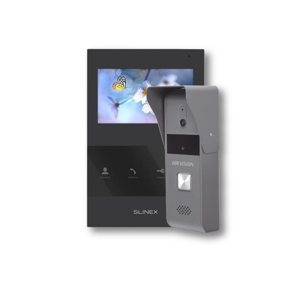 Комплект · Slinex SQ-04 black + Hikvision DS-KB2421-IM