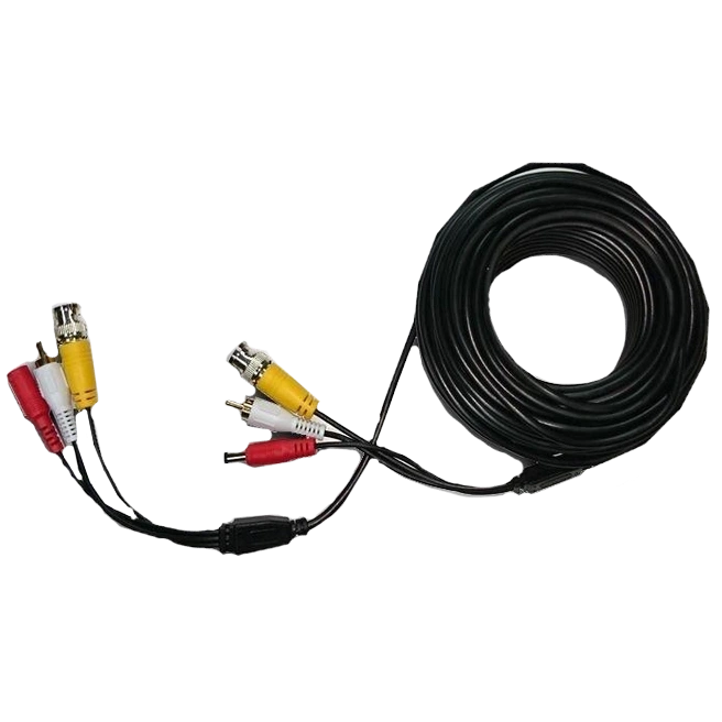 Патчкорд комбінований коаксіальний + живлення + звук 20м · BNC + DC + AV