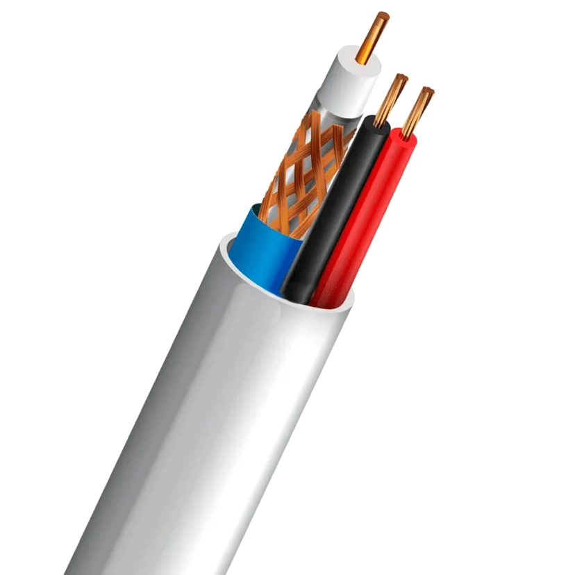 Коаксіальний комбінований кабель “OS”структура · Trinix RG-59+2*0,5