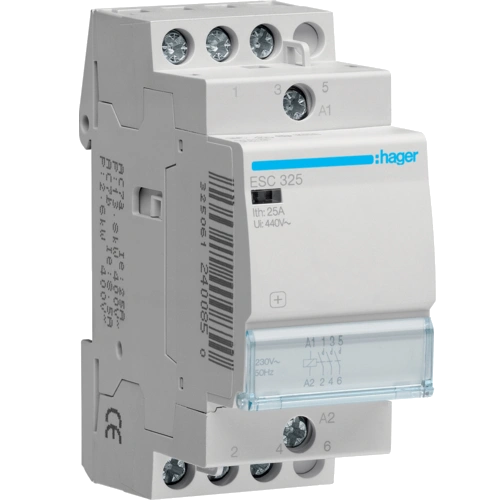 Контактор 25A 230В 3нв 2мод · Hager ESC325