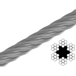 Трос · 3 мм 6х7+1FC цб бухта 200м