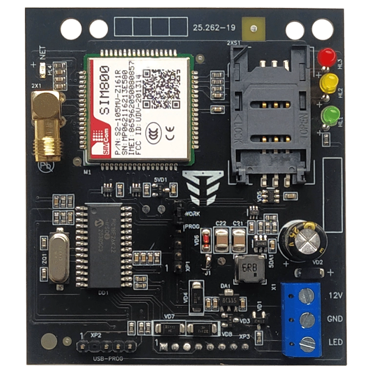 Модуль цифрового GSM-автодозвону Тірас · Tiras МЦА-GSM SIM900