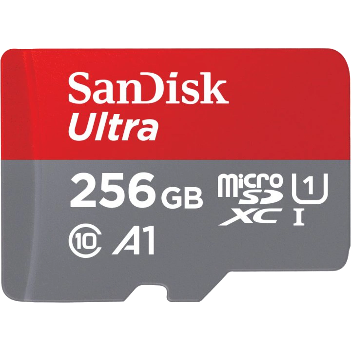 Карта пам’яті · SANDISK 256GB Ultra microSDHC UHS-I Card A1 Class 10