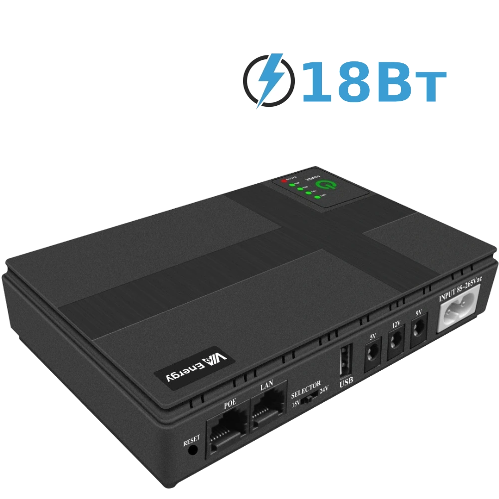 Джерело безперебійного живлення · VIA Energy Mini UPS 24В 0.6A