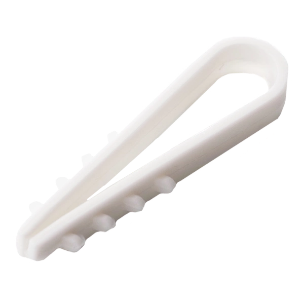 Дюбель-ялинка 6 мм під круглий кабель білий (пач. 100 шт.) · APRO FT-6