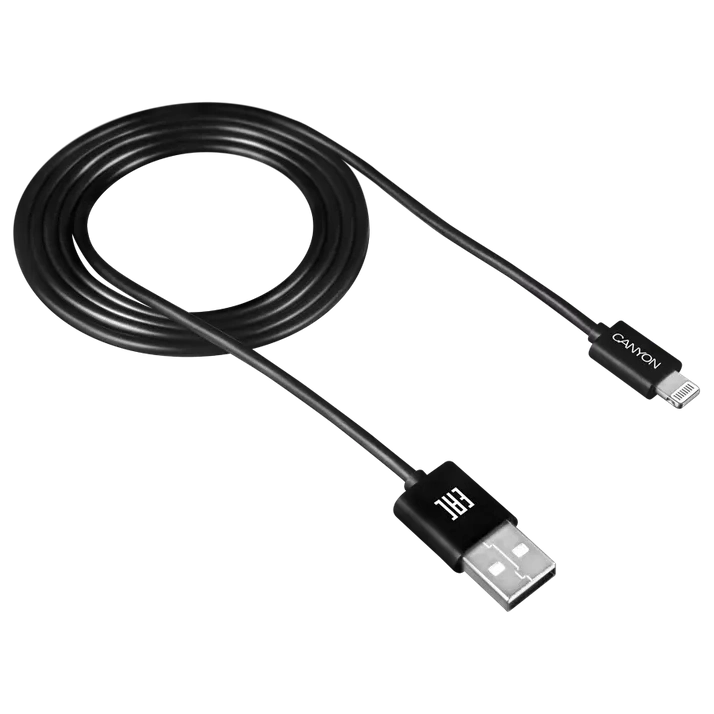 Кабель · Canyon CFI1B black (Lightning - USB-A) 1м