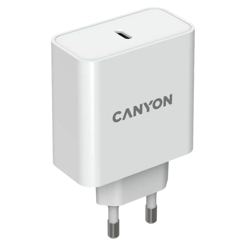Мережевий зарядний пристрiй · Canyon H-65 white (GAN 65W)