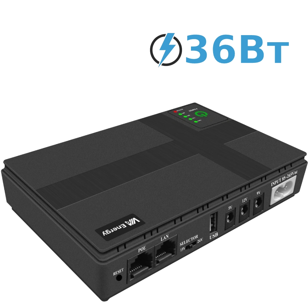 Джерело безперебійного живлення · VIA Energy Mini UPS 3.0 24В 1А