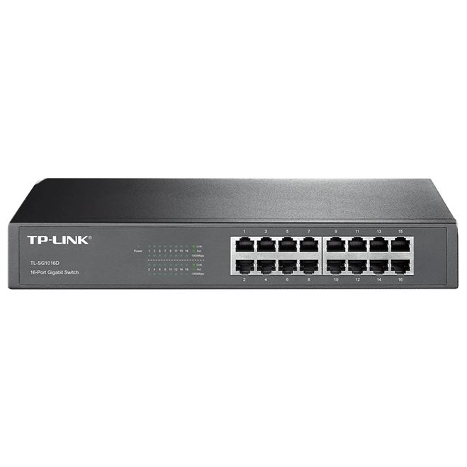 Комутатор 16 портів некерований · TP-LINK TL-SG1016D