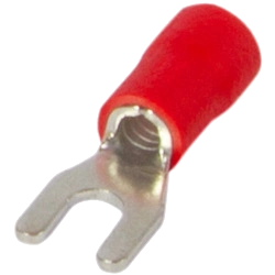 Ізольований наконечник вилковий 0.5-1.5 кв.мм червоний · Enext e.terminal.stand.sv.1,25.5.red