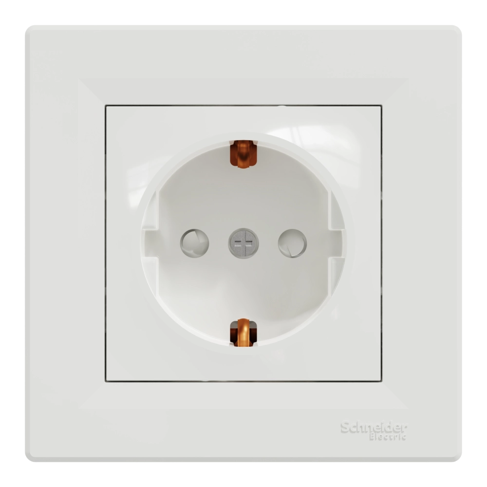 Розетка одинарна із заземленням і шторкою · Schneider Electric ASFORA EPH2900221