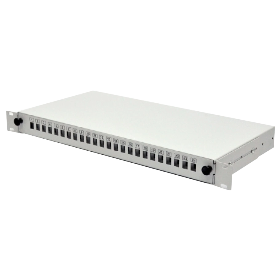 Патч-панель 24 порти 2xPG13.5 та 2xPG11, 1U · SC-Simpl./LC-Dupl./E2000