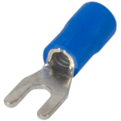 Ізольований наконечник вилковий 0.5-1.5 кв.мм, синій · Enext e.terminal.stand.sv.1,25.3,2.blue