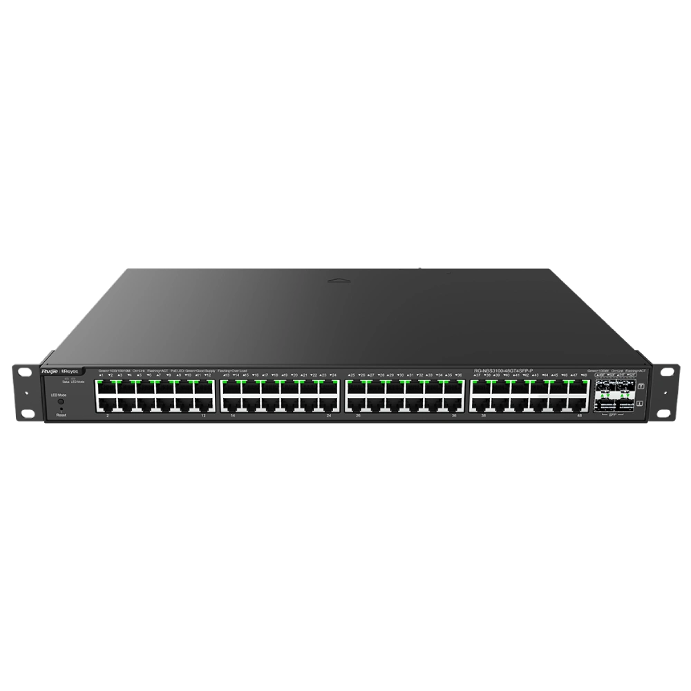 Комутатор 48 портів керований · Ruijie Reyee RG-NBS3100-48GT4SFP-P POE L2