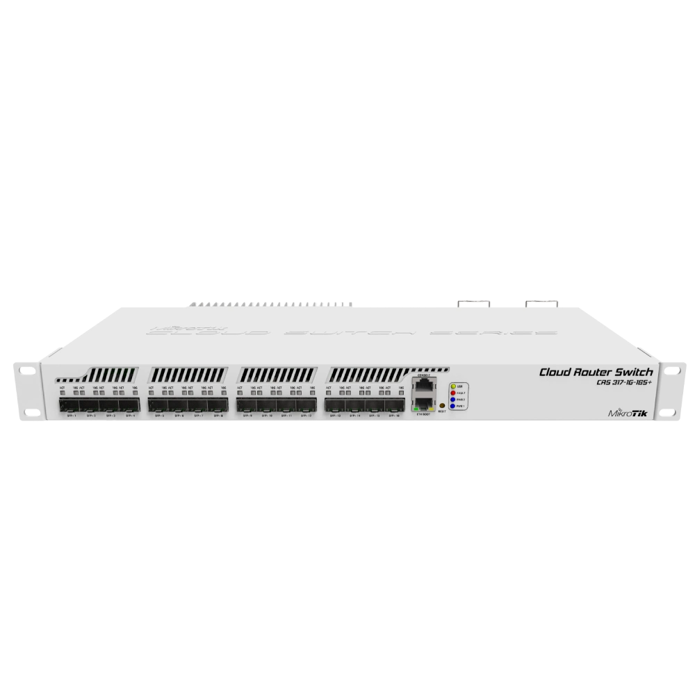 Комутатор 16 портів керований · MikroTik CRS317-1G-16S+RM SFP+