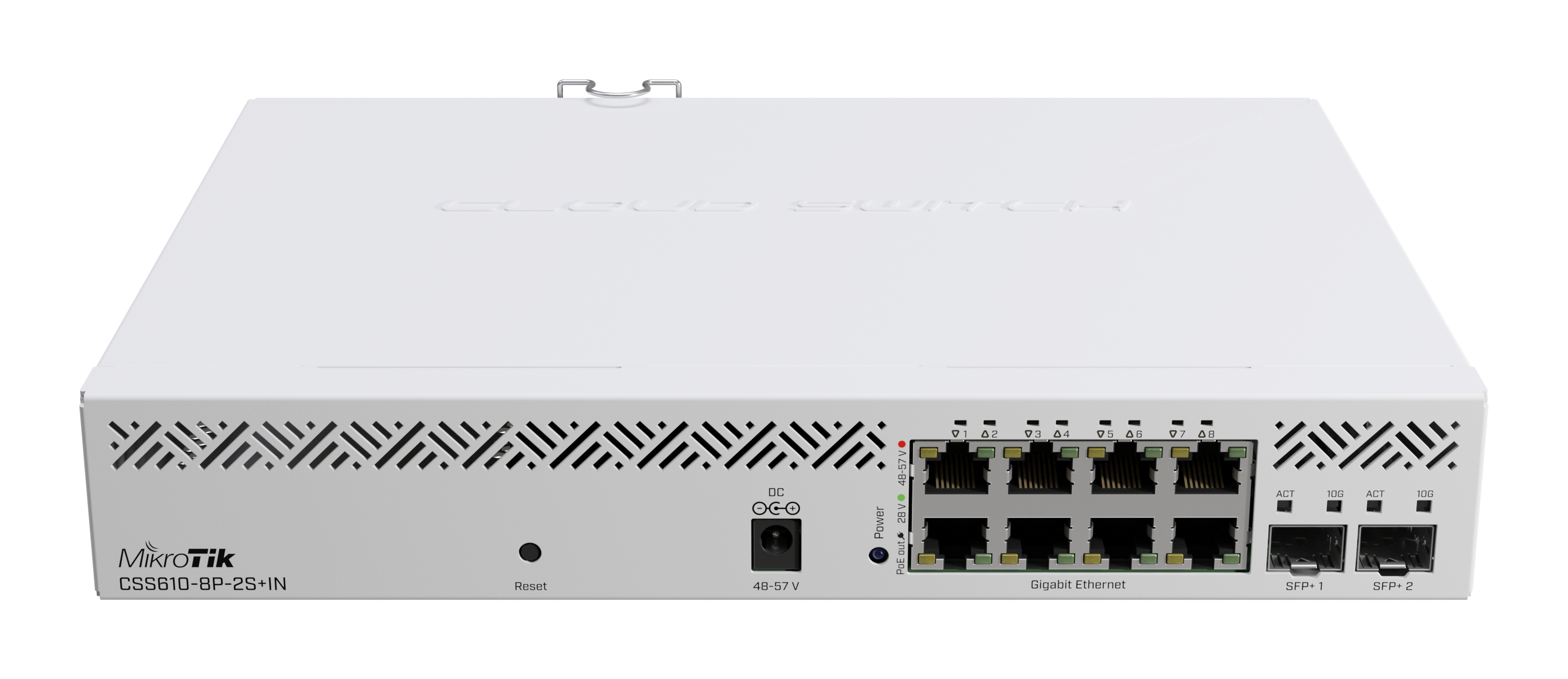 Комутатор 8 портів керований · MikroTik CSS610-8P-2S+IN PoE