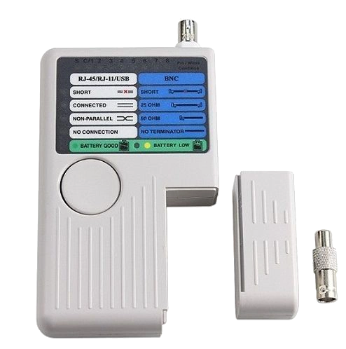 Тестер мережевий · RJ-45, RJ-12, USB та BNC