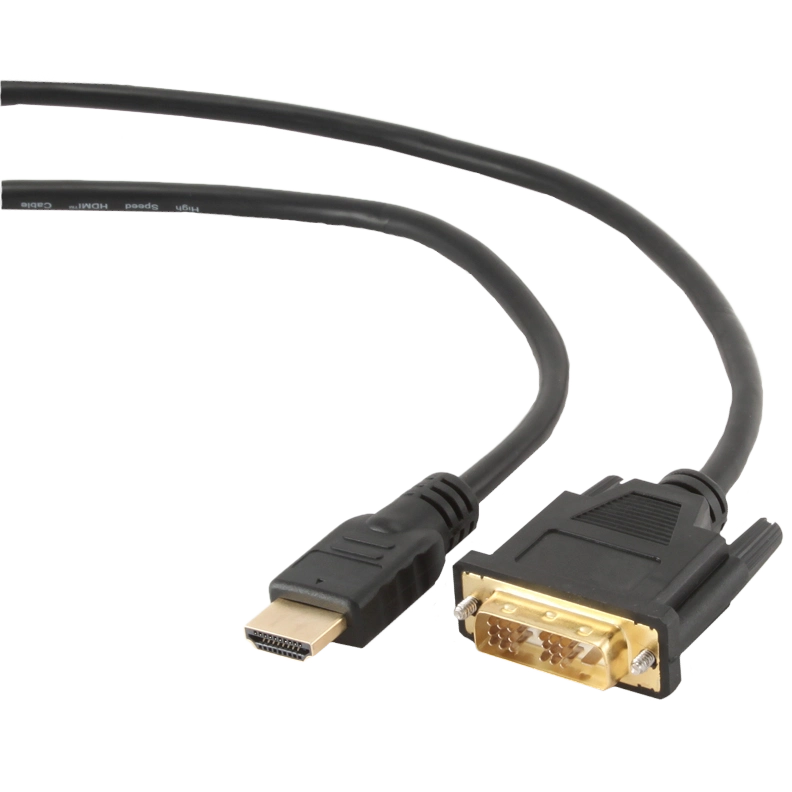 Кабель HDMI - DVI 18+1pin M, 0.5m · Cablexpert CC-HDMI-DVI-0.5M