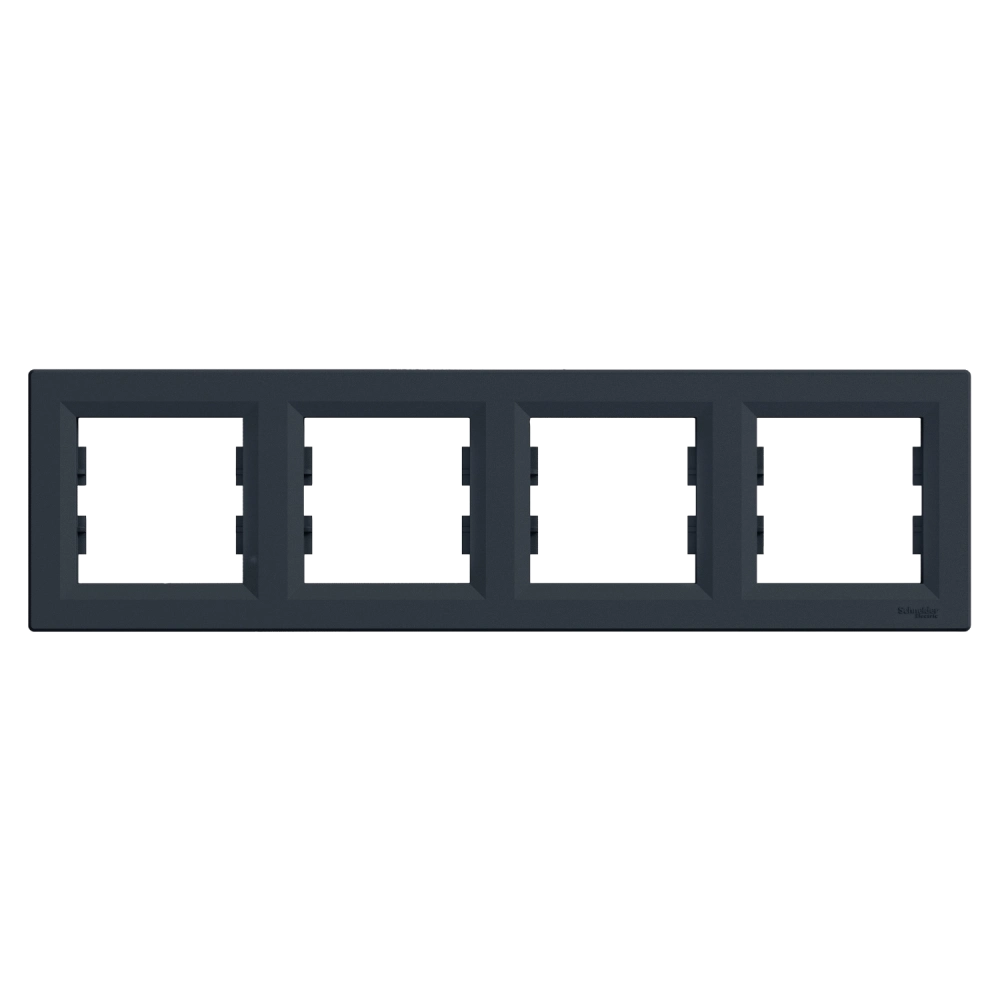 Рамка 4 поста антрацит горизонтальна · Schneider Electric EPH5800471 Asfora